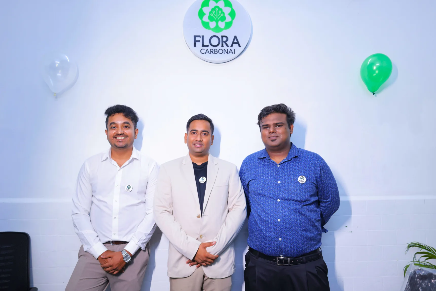Team members at the office inauguration