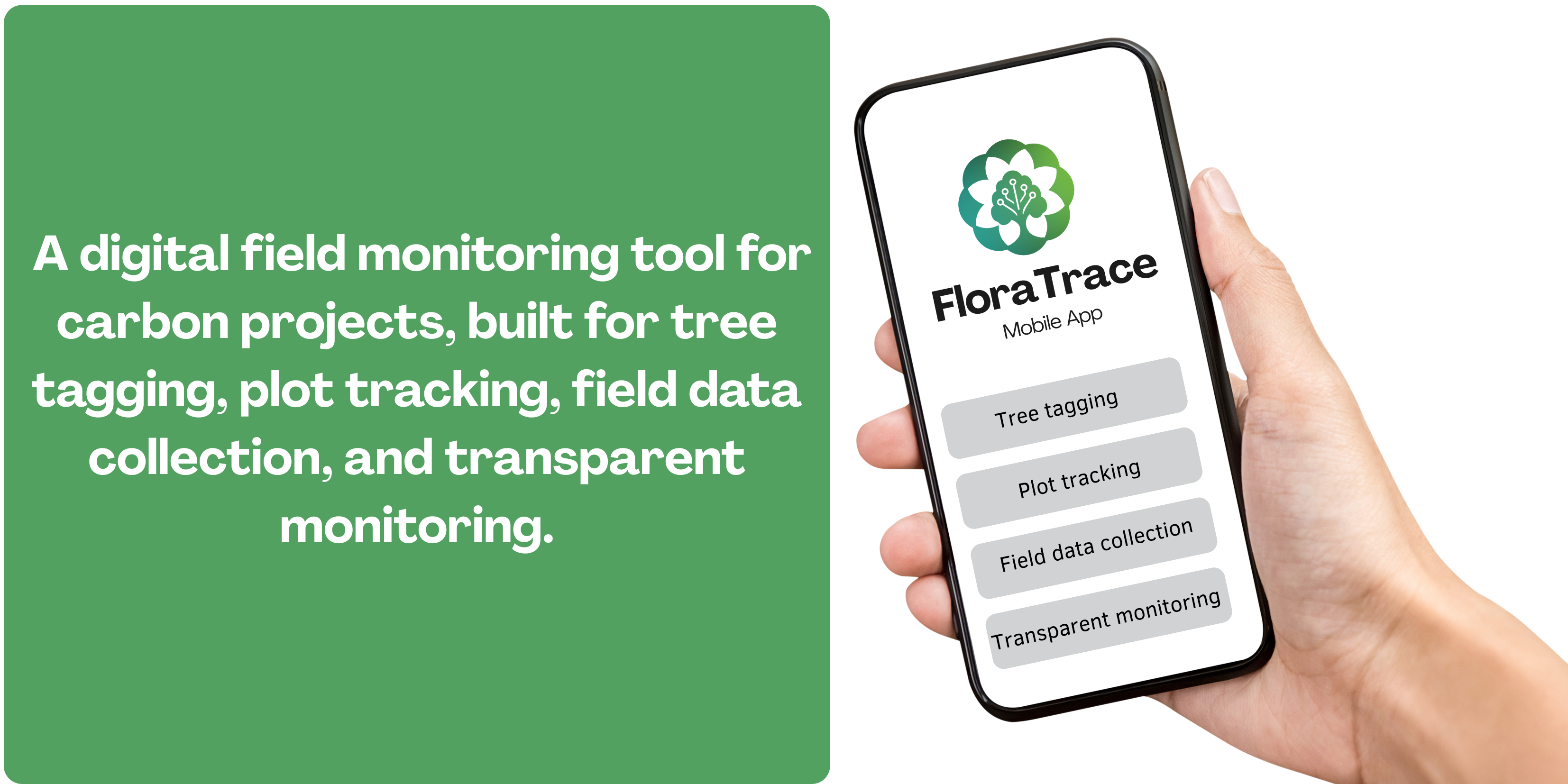 Field data collection and carbon monitoring on a project site