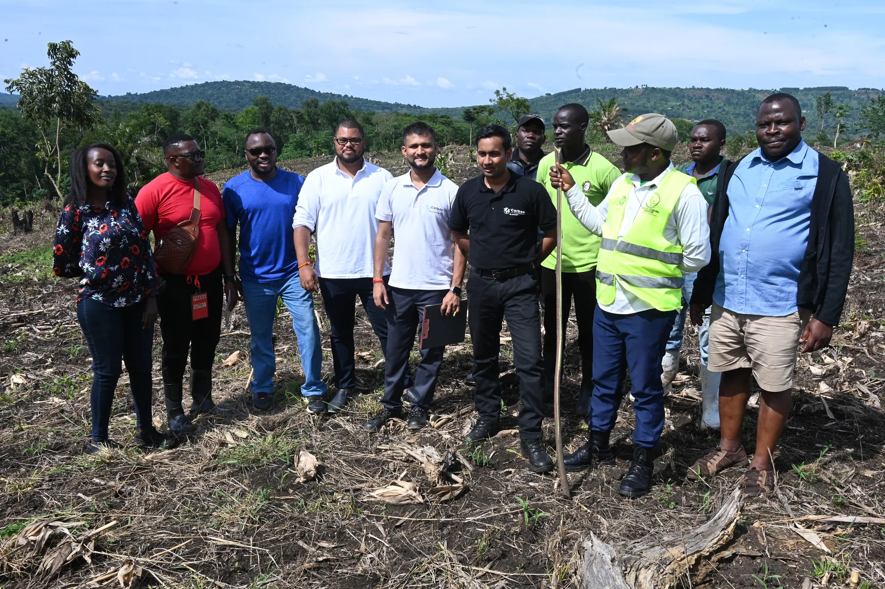 GRO Foundation and Flora Carbon AI teams at the Uganda project site